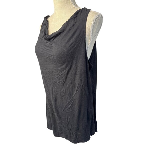 Calia Cowl Neck Sleeveless Black Top Size L Polyester Blend Lightweight - Picture 2 of 9